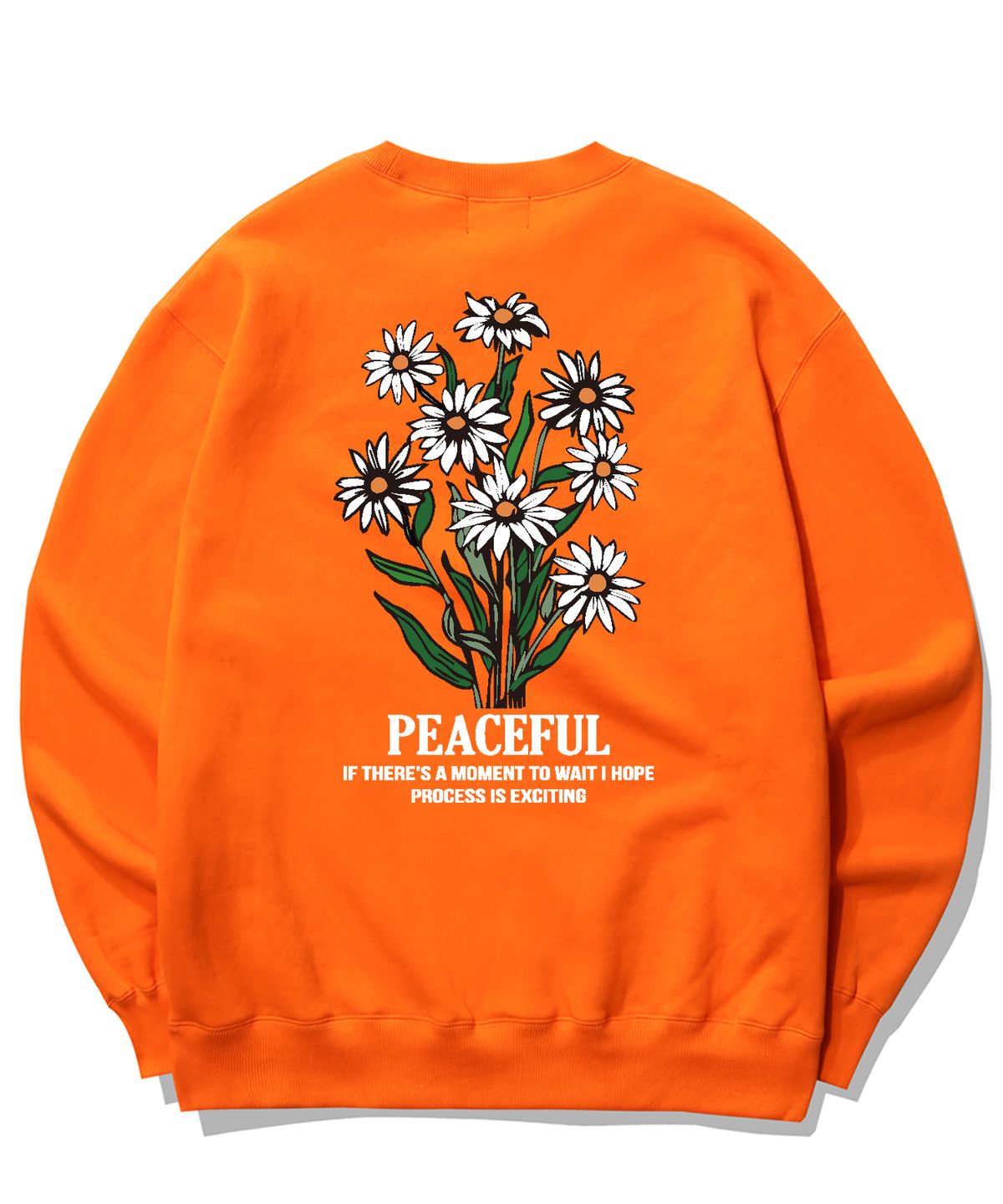 트립션(TRIPSHION) DAISY BUNDLE GRAPHIC 크루넥 - 오렌지