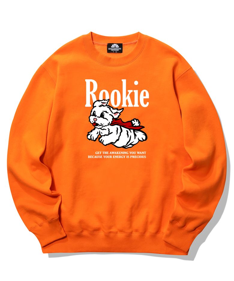 ROOKIE MALTESE GRAPHIC 크루넥 - 오렌지