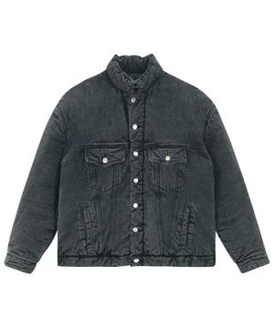 오버사이즈 패디드 데님 자켓 [블랙]