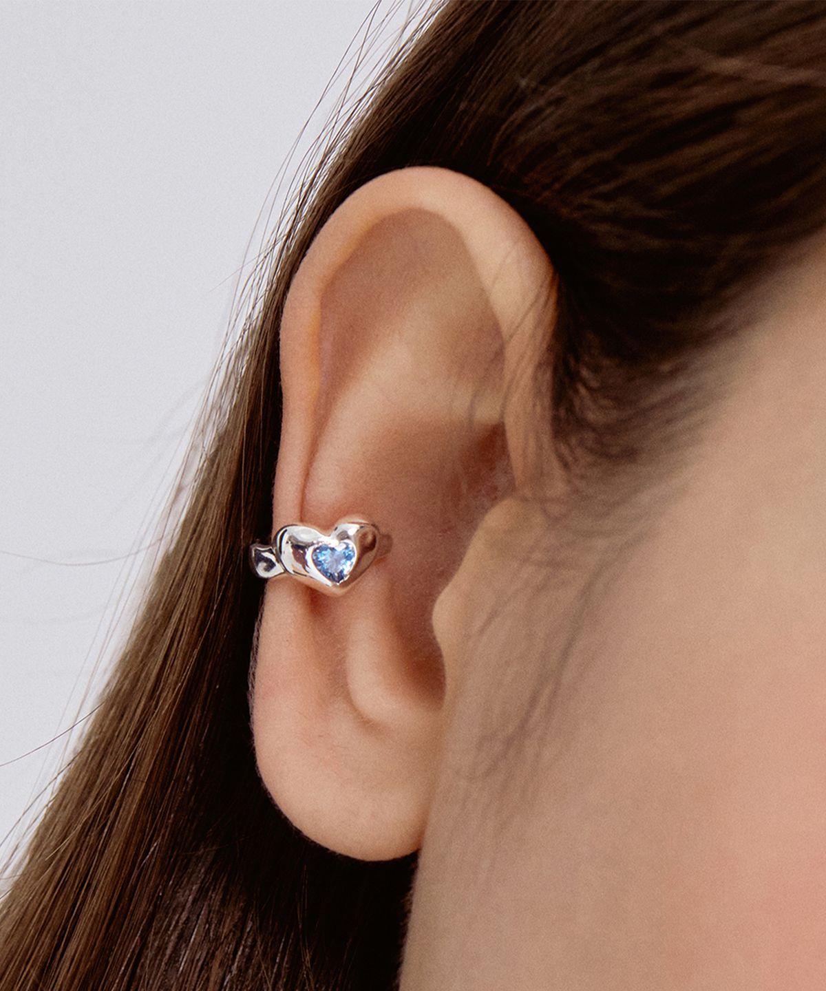 타티아나(TATIANA) (SILVER925) Heart Cubic Earcuff EC1935
