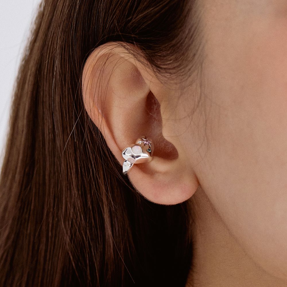 イヤリング TATIANA SILVER925 Opal Heart Earcuff EC1928 MUSINSA | TATIANA (SILVER925) Opal Heart Earcuff EC1928