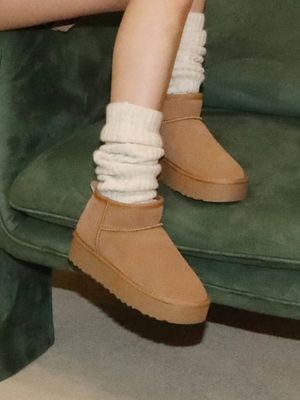 Tamy 타미 미니 플랫폼 양털부츠 AEFA010