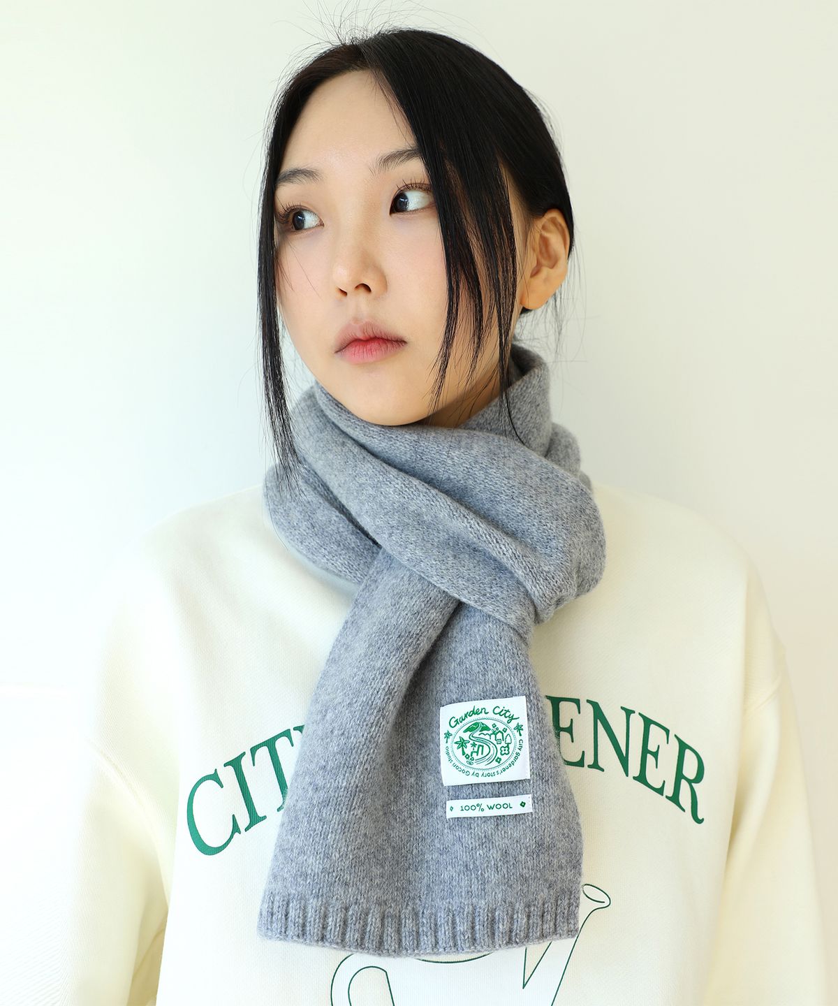고코리(GOCORI) GARDEN CITY WOOL MUFFLER - GRAY 머플러 목도리 울머플러
