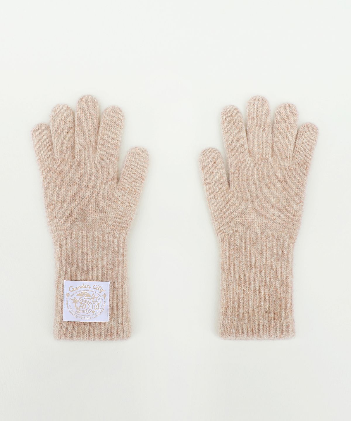 고코리(GOCORI) GARDEN CITY KNIT GLOVES - BEIGE 니트장갑 울장갑