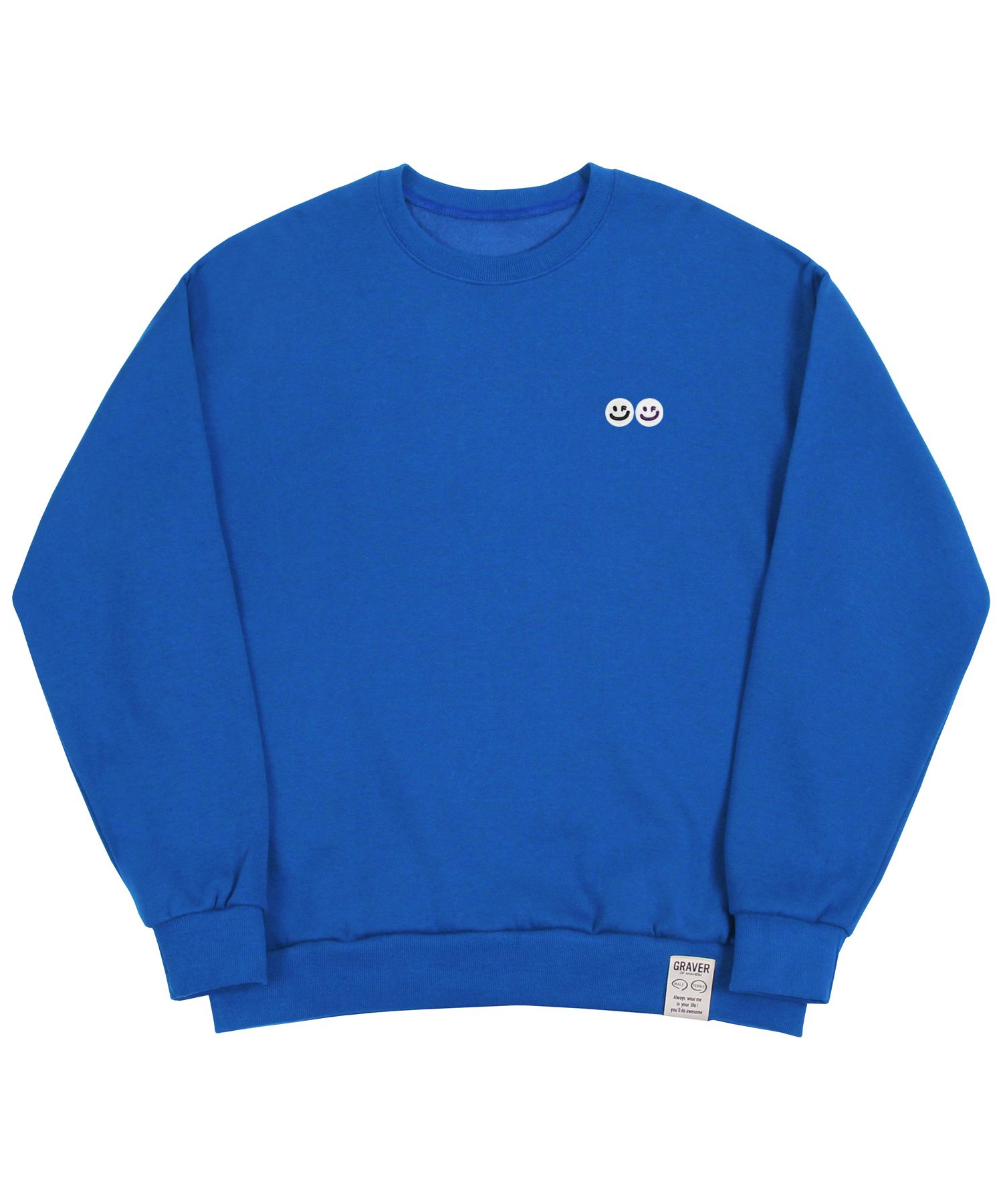 [GRAVER]★DOUBLE SMILE EMBROIDERY LOGO SWEATSHIRT MUSINSA | GRAVER [UNISEX] Double Smile embroidered Logo