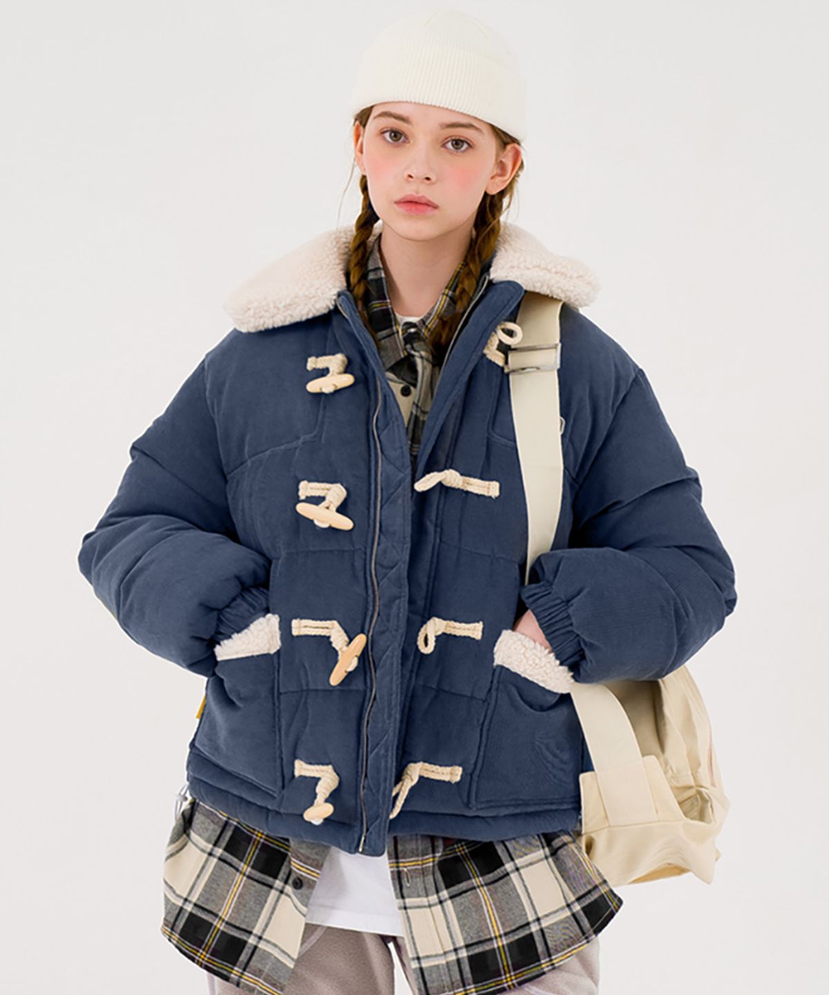 메인부스(MAINBOOTH) Duck Down Corduroy Sherpa Jumper(NAVY)