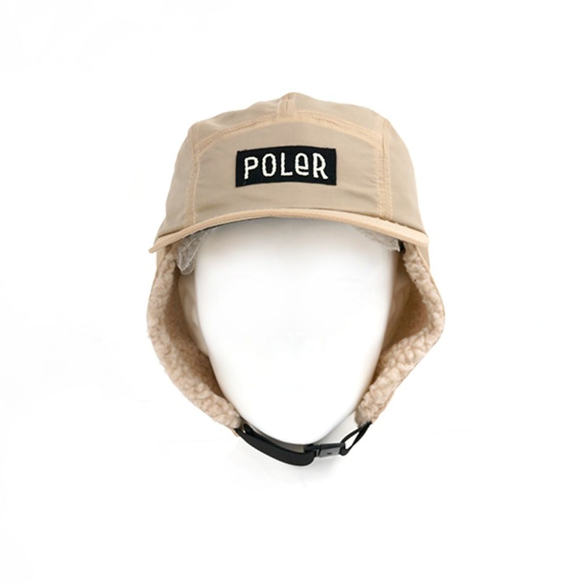 폴러스터프(POLERSTUFF) FURRY FONT FLIGHT NYLON FLAP CAP BEIGE