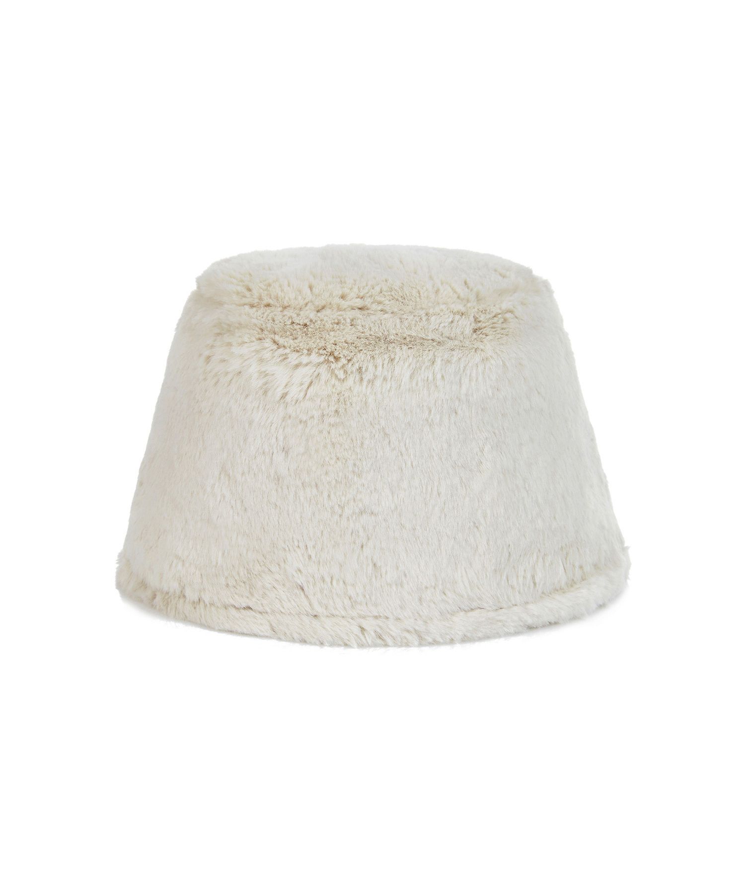 ★VARZAR★ Fur Long Label Boucle Drop Bucket Hat Cream Fur Long Label Boucle Drop Bucket Hat Gray - VARZAR | 60