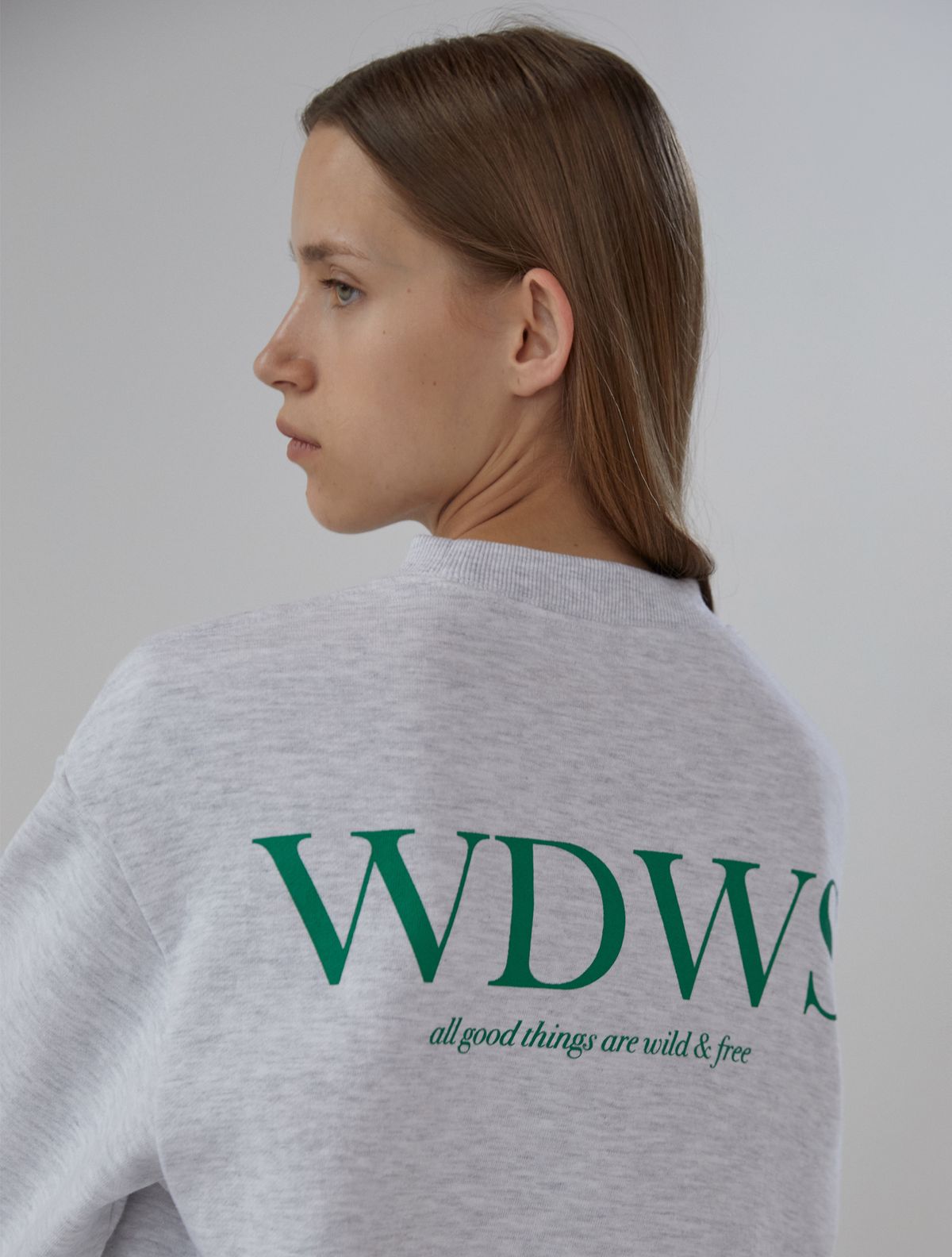 와일드웍스(WILDWORKS) WDWS Big Logo SWEATSHIRT_Melange Grey