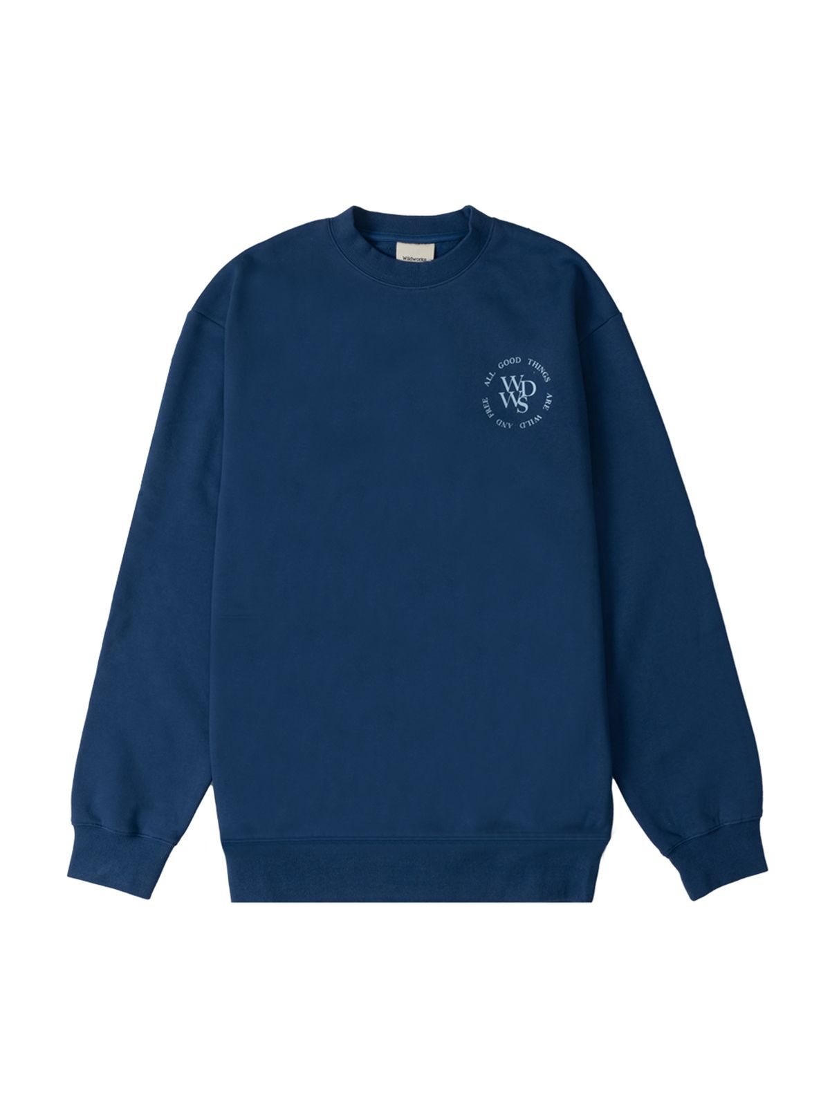 와일드웍스(WILDWORKS) WDWS Big Logo SWEATSHIRT_Retro Blue