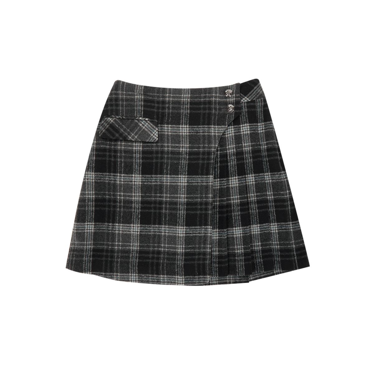 마틴골프(MARTINE GOLF) Check Pleats Skirt_Grey