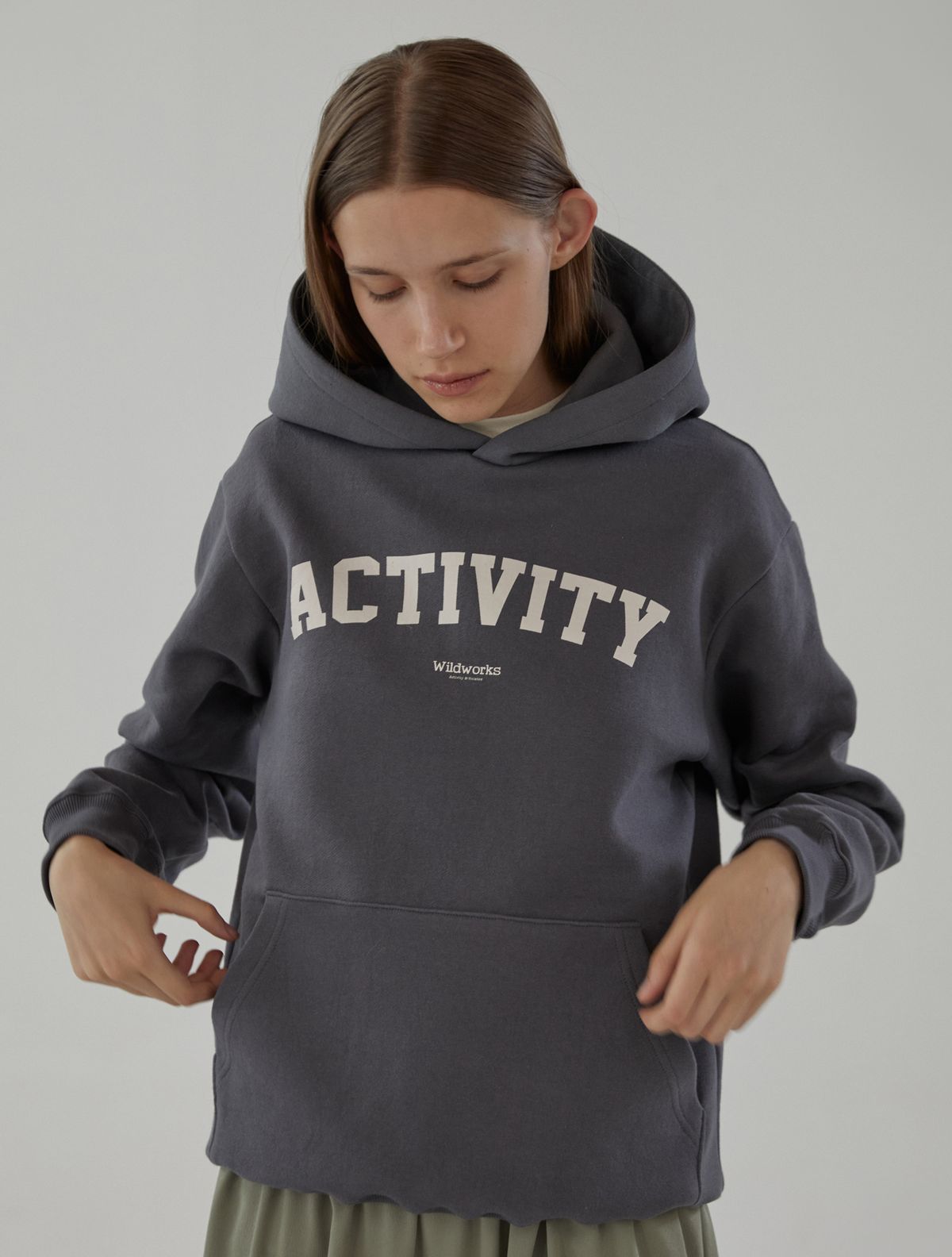 와일드웍스(WILDWORKS) Activity HOODIE_Charcoal