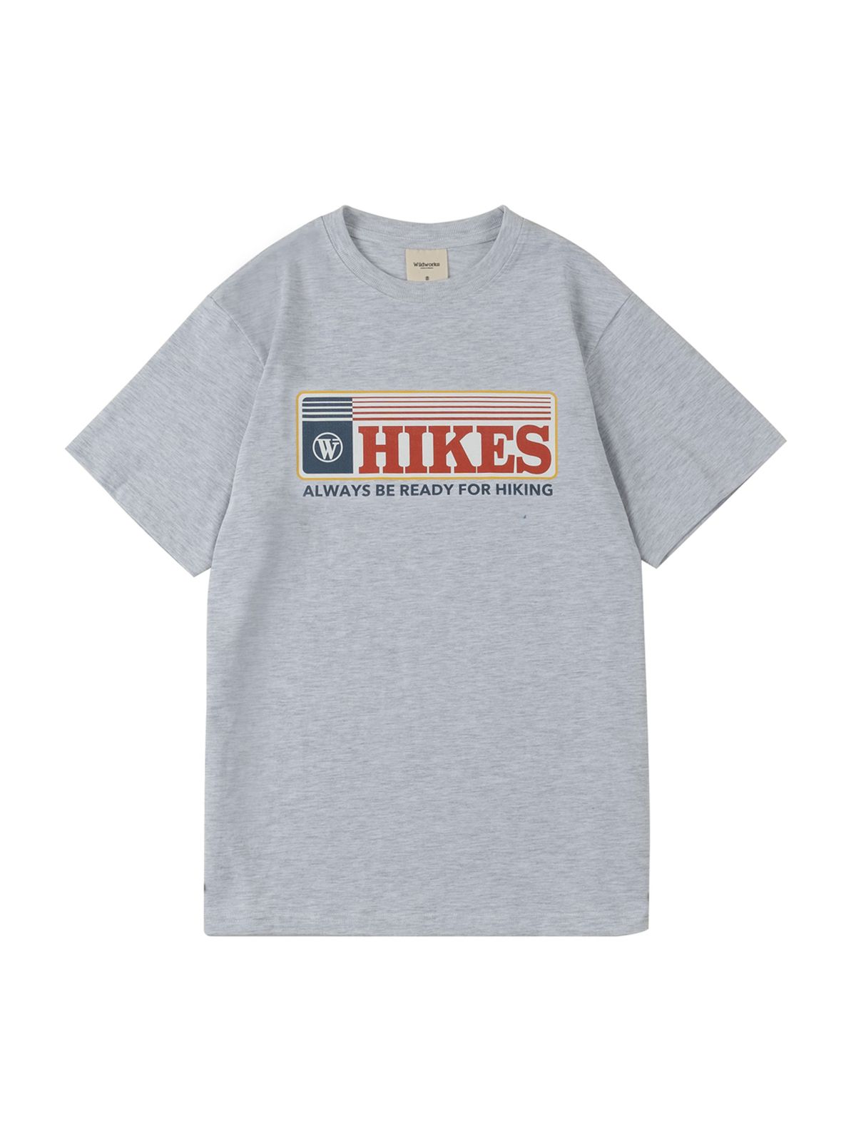 와일드웍스(WILDWORKS) HIKES T-SHIRT_Melange Grey