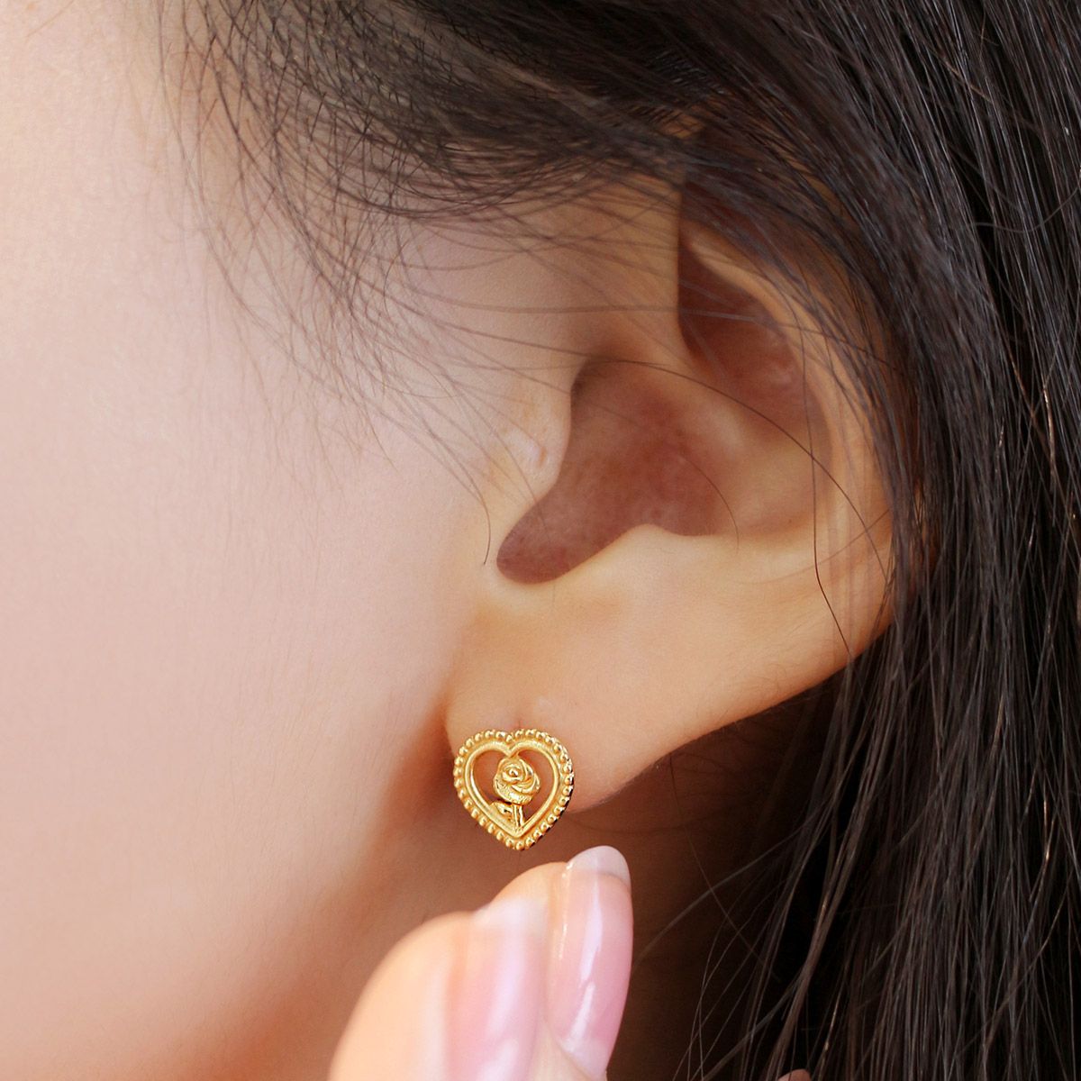 47베이지(47BAG) 925 Silver Rose-Pearl Earrings/ 로즈펄