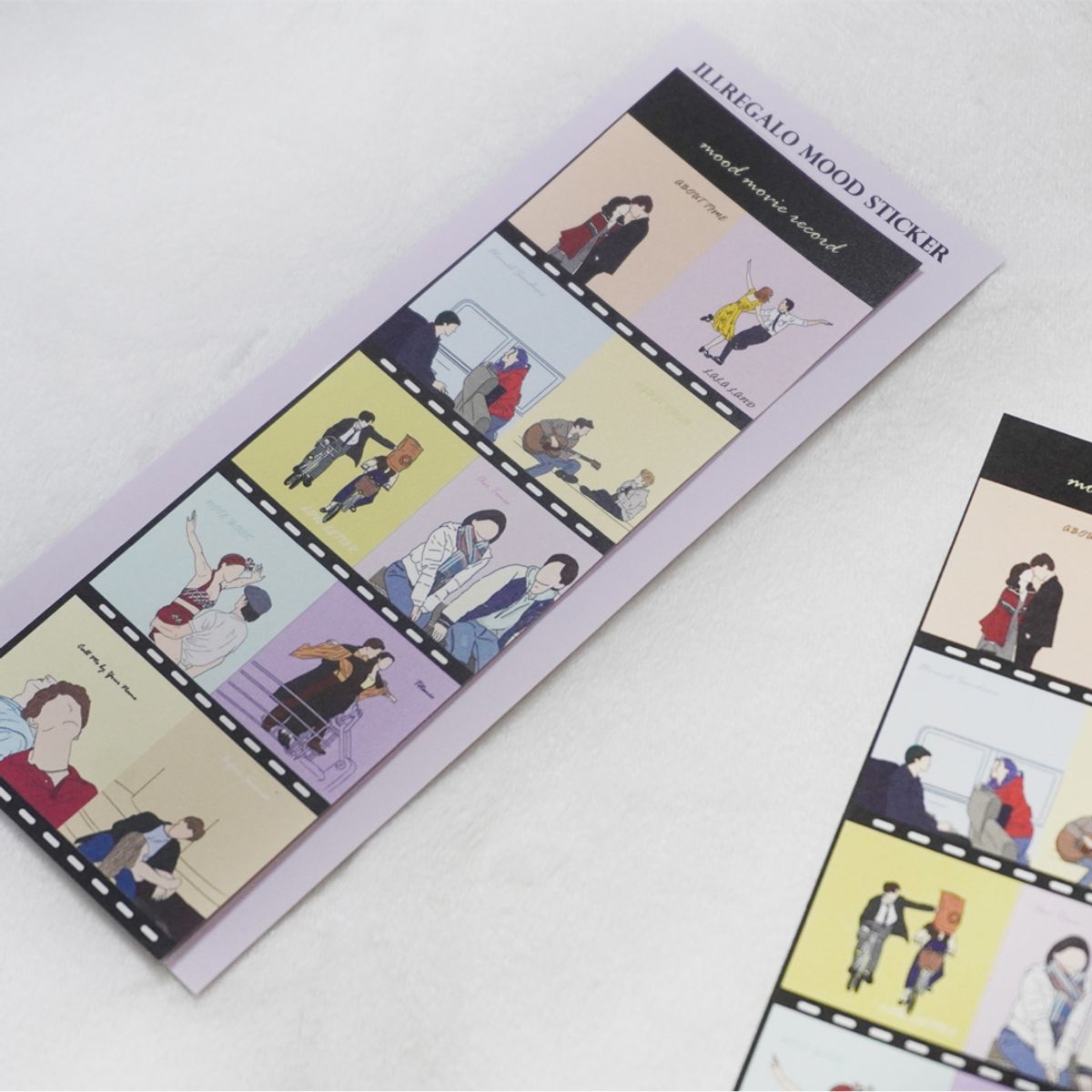 일레갈로(ILLREGALO) 감성다꾸 영화 드로잉 인쇄소 스티커 2장