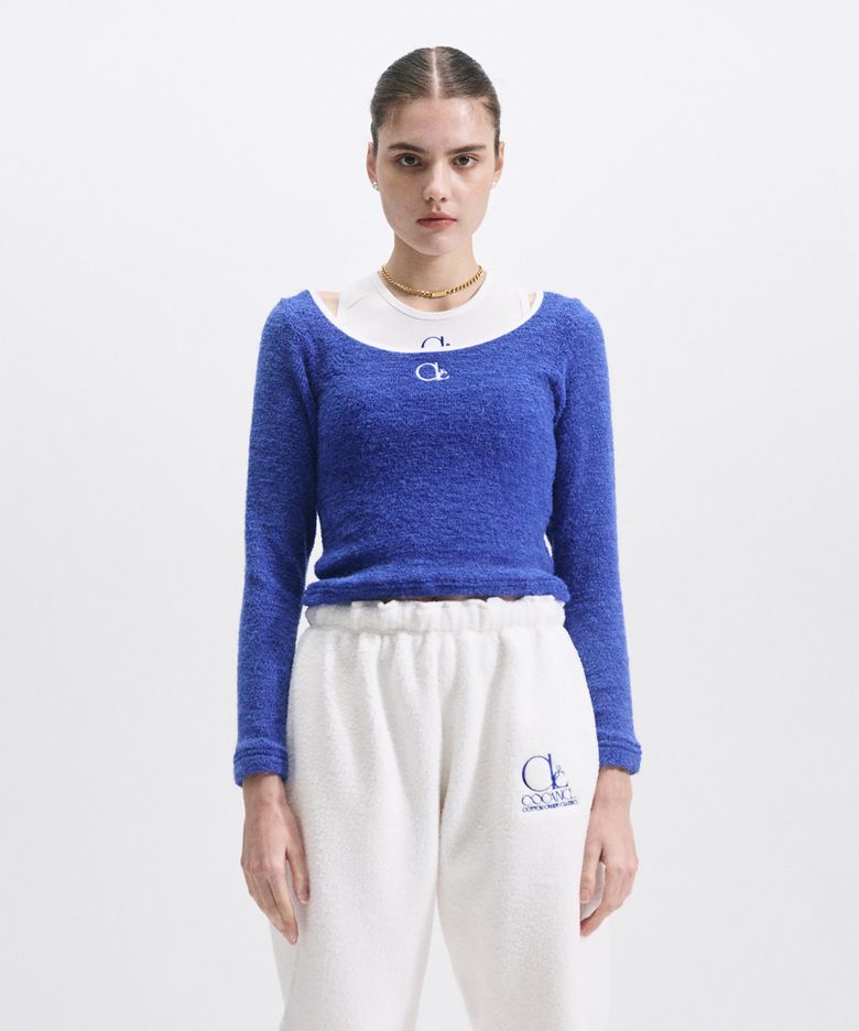 FLUFFY LITTLE GIRL TOP/BLUE
