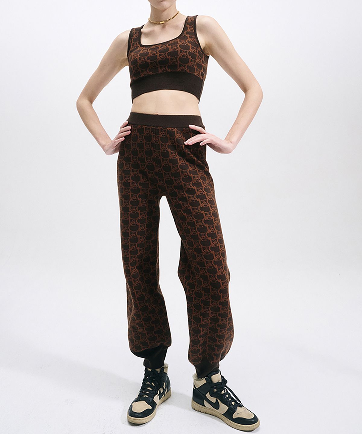 코캔클(COCANCL) CCL LADY JOGGER PANTS/BROWN
