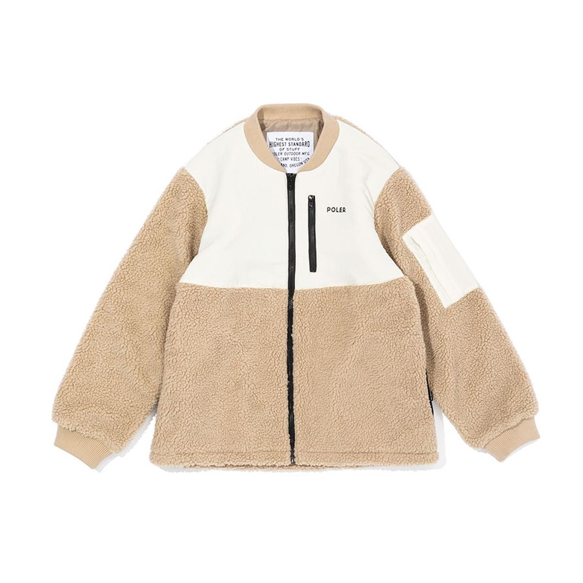 폴러스터프(POLERSTUFF) SWITCHING BOA JACKET BEIGE/WHITE