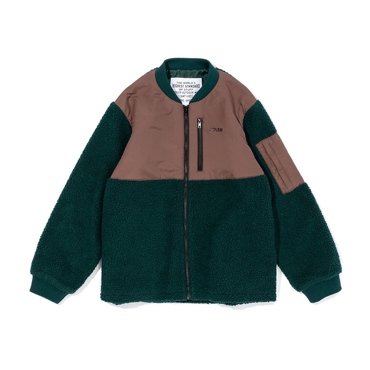 폴러스터프(POLERSTUFF) SWITCHING BOA JACKET GREEN/BROWN