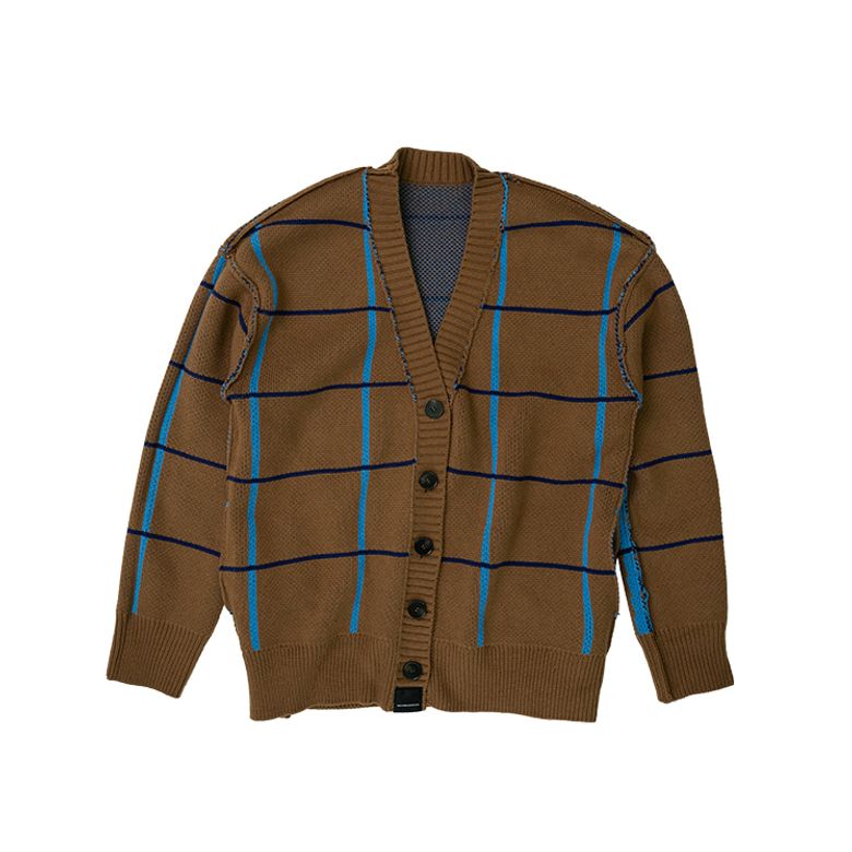 Reversible Knit Cardigan (Brown)