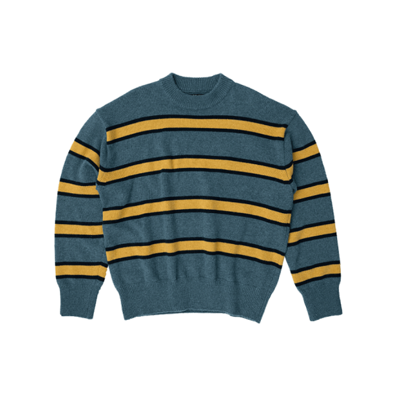Color Block Striped Knit Sweater
