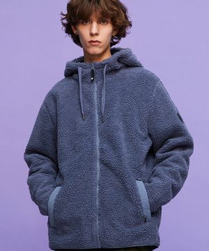 212 보아 후드 플리스 블루