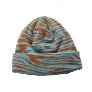 지브라 라인 숏 비니 (민트브라운)