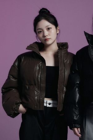 레더 크롭 숏 패딩 (브라운)