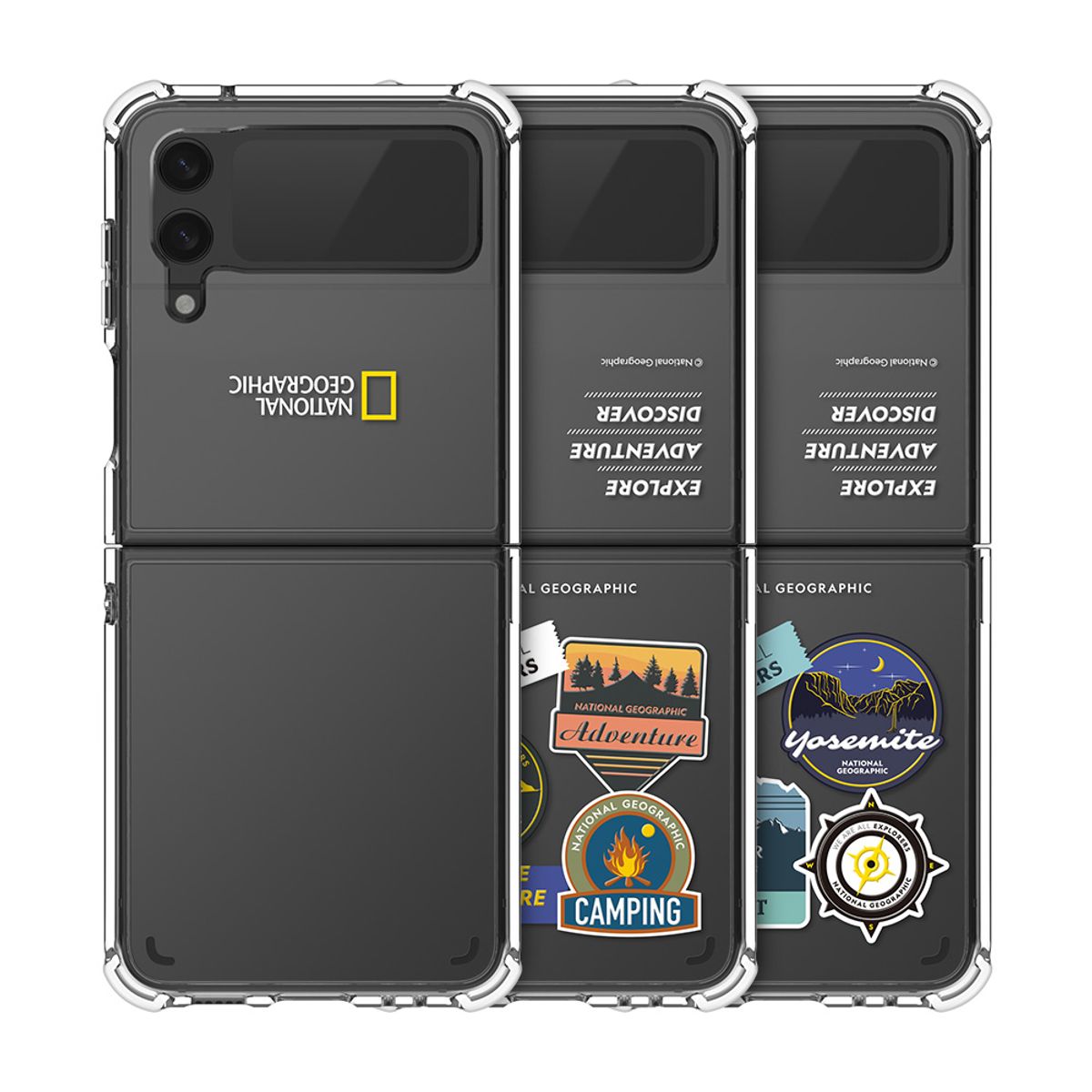 내셔널지오그래픽 모바일(NATIONAL GEOGRAPHIC MOBILE) 갤럭시Z플립4 크리스탈 클리어 와펜 케이스