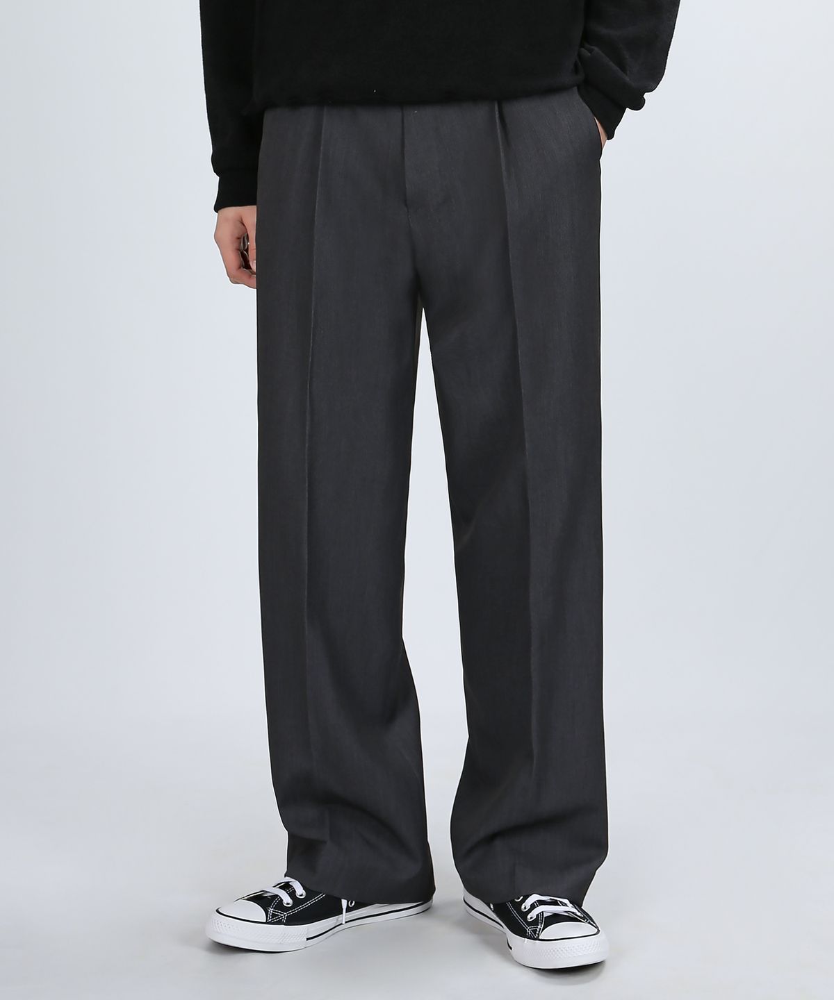 베리베인(VERYVAIN) ONETUCK WIDE SLACKS (GRAY)