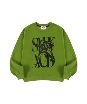 피치스킨 러스티 로고 스웨트셔츠 [옐로우그린]