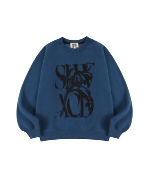 피치스킨 러스티 로고 스웨트셔츠 [딥블루]