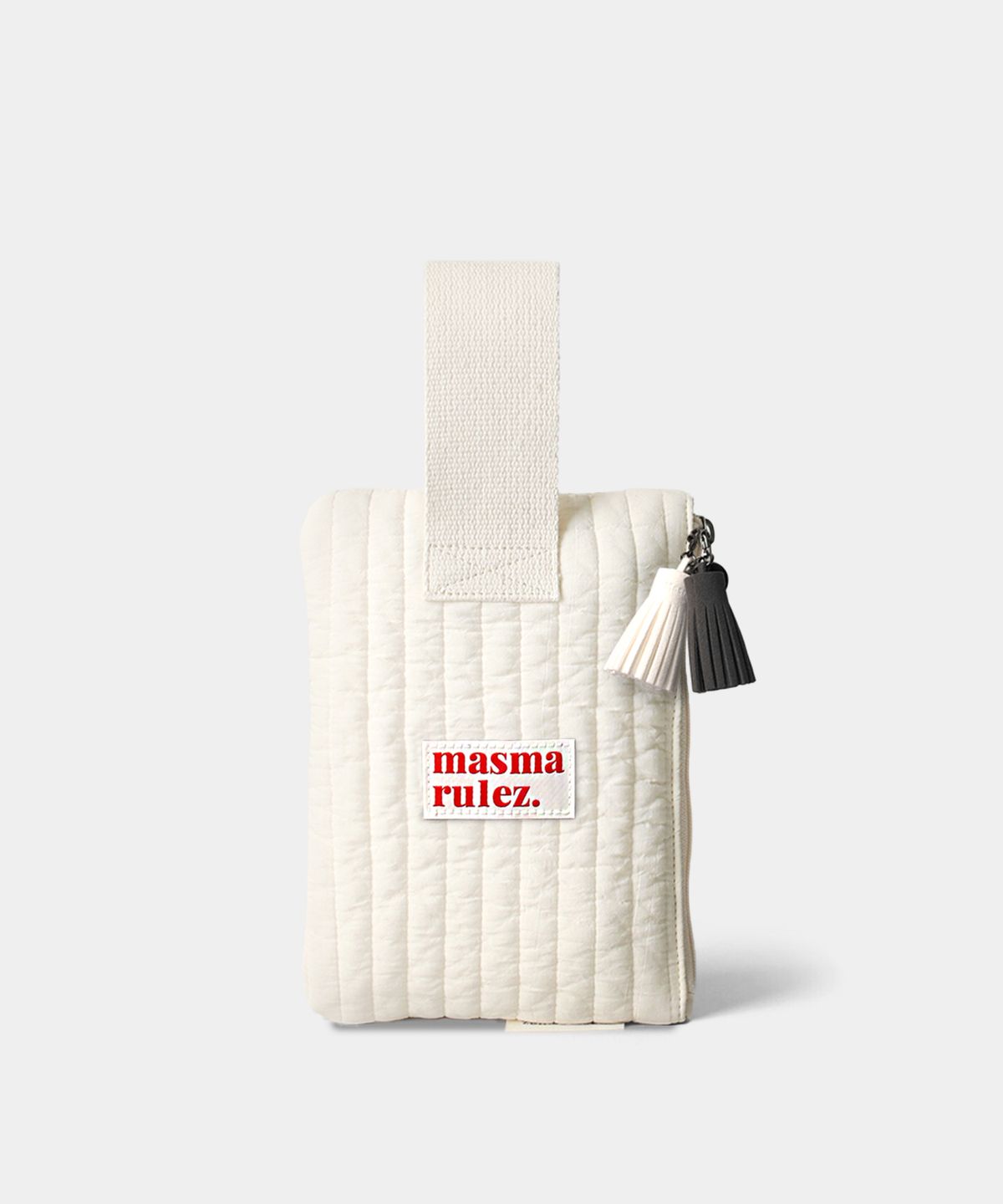 마스마룰즈(MASMARULEZ) Strap pouch _ Stitched cotton Ivory
