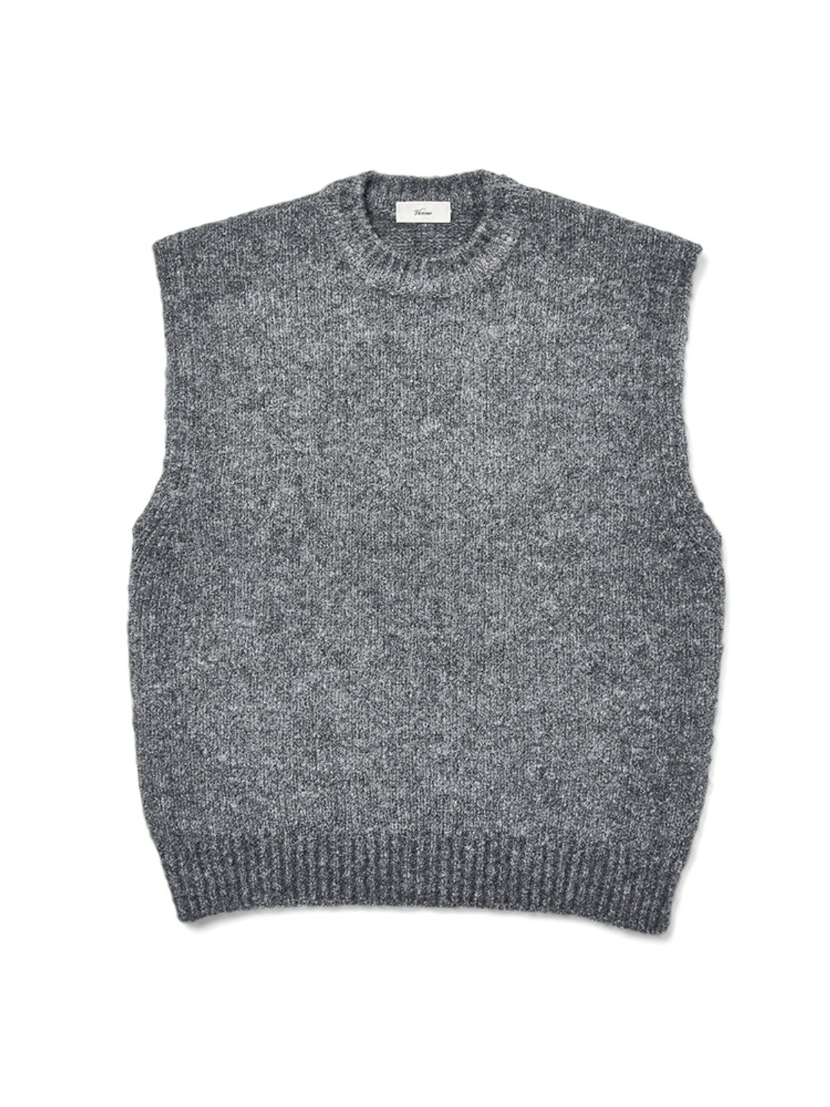 베르노(VERNO) Boucle Vest Knit Grey
