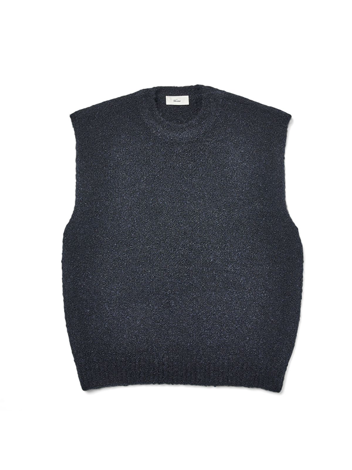 베르노(VERNO) Boucle Vest Knit Navy