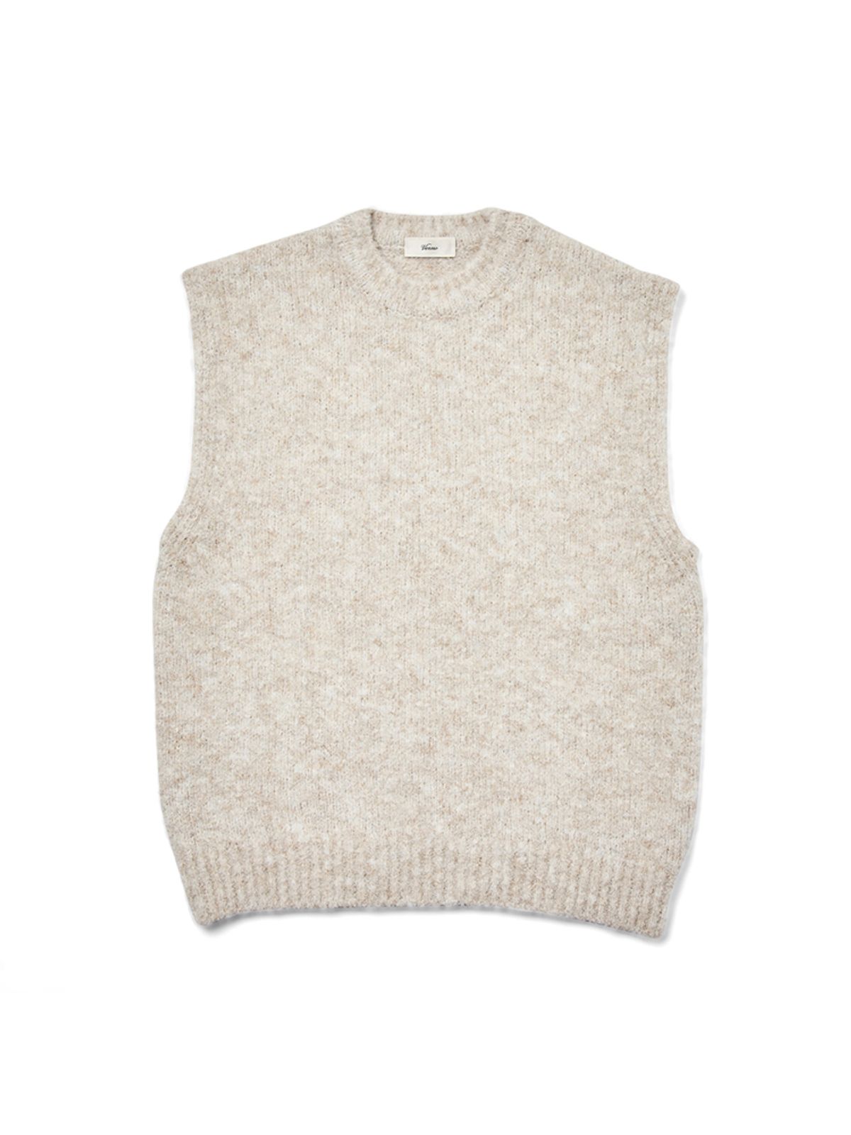 베르노(VERNO) Boucle Vest Knit Ivory