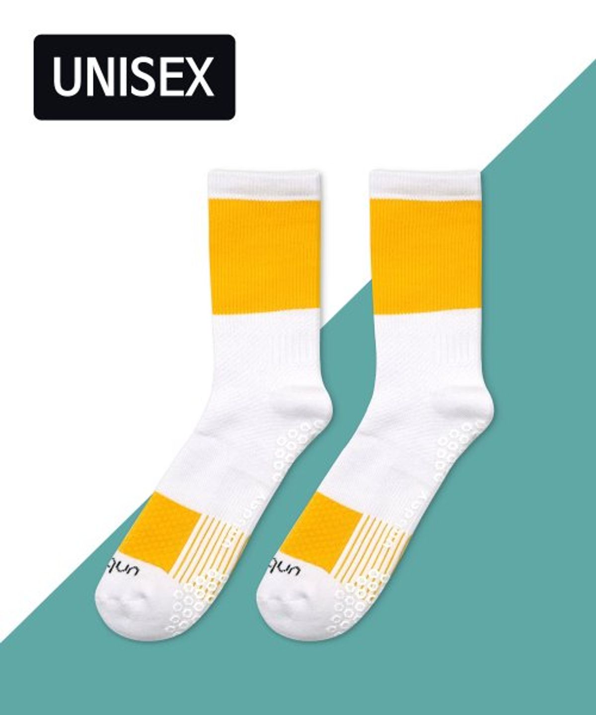 언비데이(UNBDAY) 여자 컬러 스포츠 삭스 -노랑