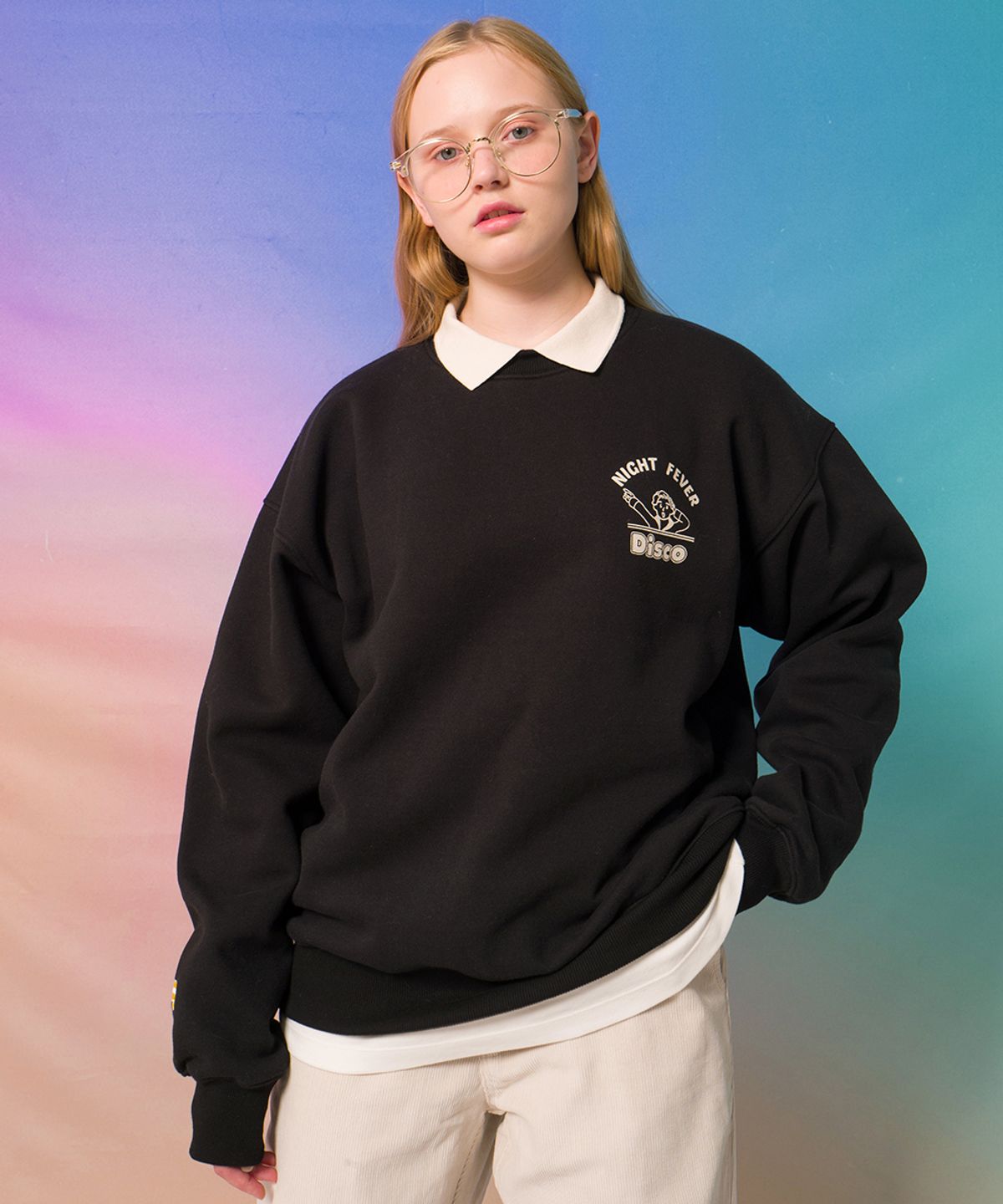 메인부스(MAINBOOTH) Disc Jockey Sweatshirt(BLACK)