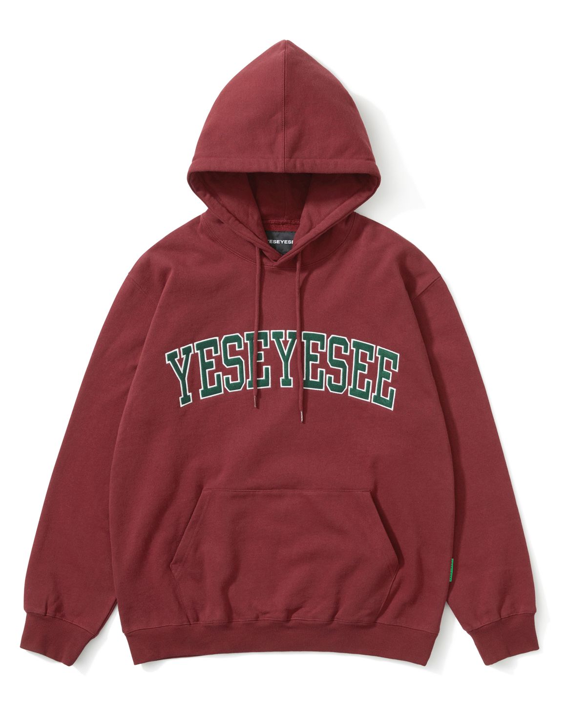 예스아이씨(YESEYESEE) Christmas Arch Logo Hoodie Cherry