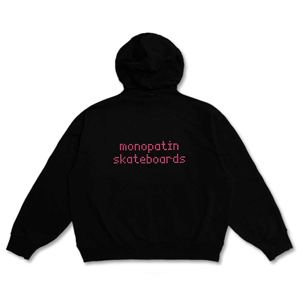 모노파틴(MONOPATIN) light emitting diode oversized hoodie – black