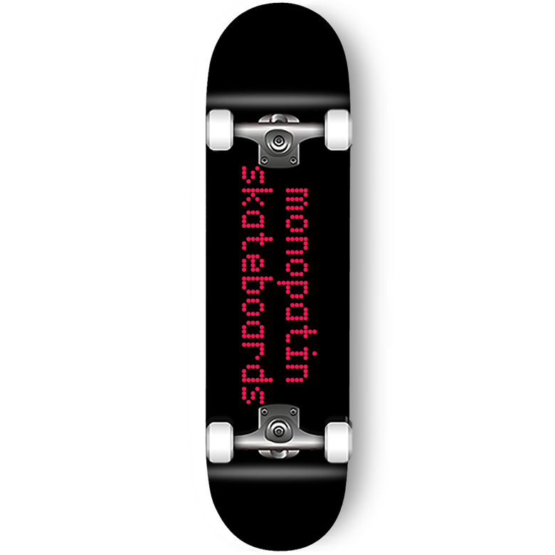 light emitting diode skateboard - black