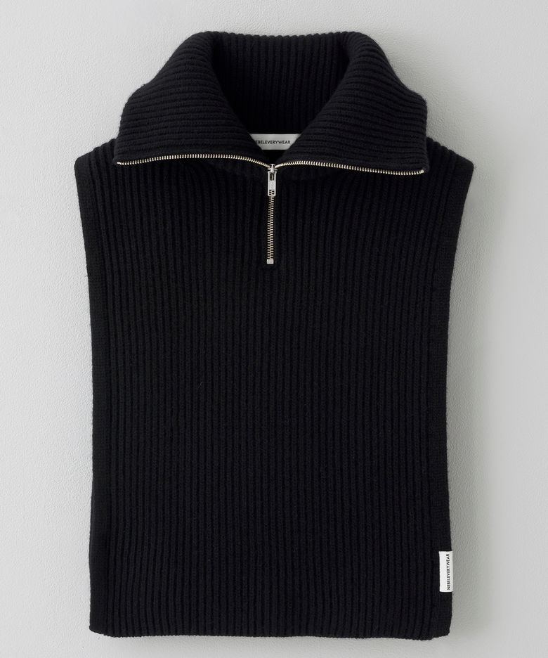 CASHMERE WOOL ZIP-UP WAMMER_BLACK