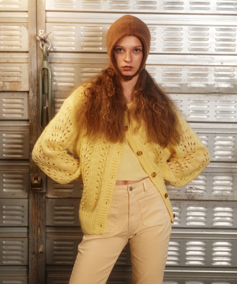 Mohair Skashi Cardigan (Yellow)
