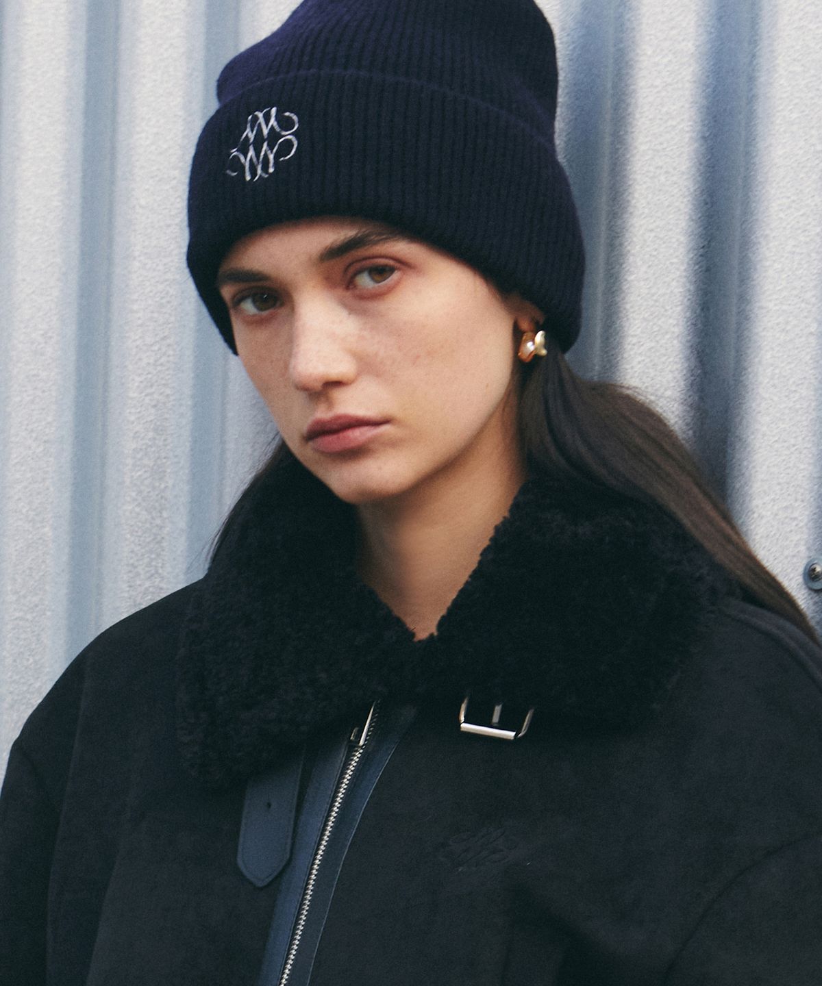 닉앤니콜(NICK&NICOLE) NICOLE WOOL SOFT BEANIE_NAVY