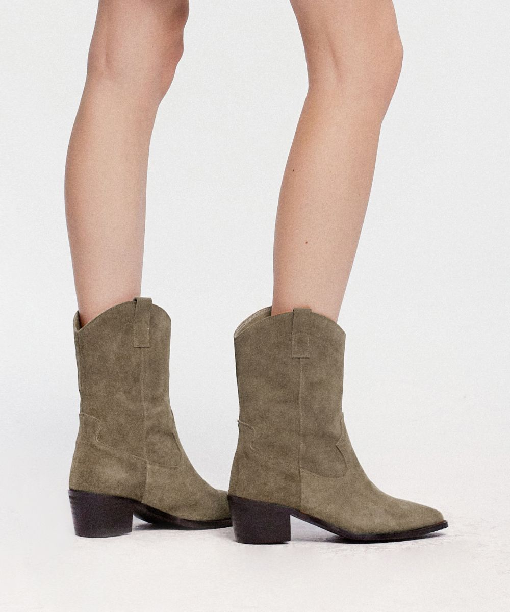 ロングブーツ KOMOREBI MUSEUM KM012M cow leather western suede middle boot MUSINSA | KOMOREBI MUSEUM KM012M Cow Leather Western Suede