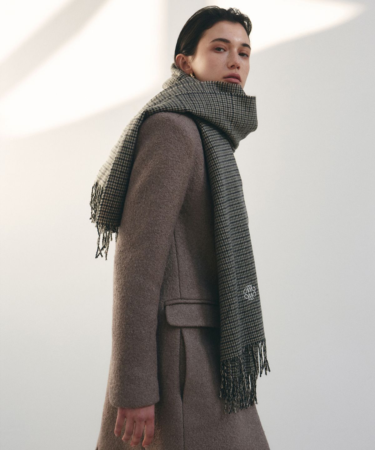 닉앤니콜(NICK&NICOLE) NICOLE MILD CHECK MUFFLER_KHAKI