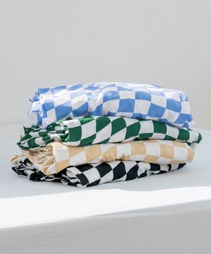 무드 체커보드 항균 홑겹 매트리스커버 SS/Q 4컬러