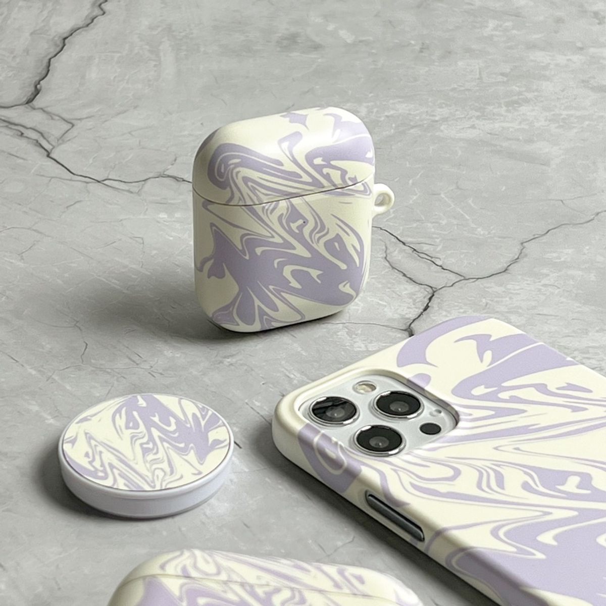 에이쓰리비쓰리(A3B3) (Airpods Case) Pattern Marbling 01