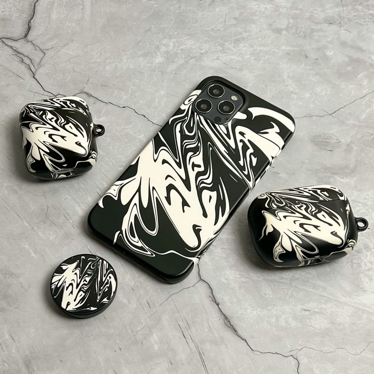 에이쓰리비쓰리(A3B3) (Phone Case) Pattern Marbling 03