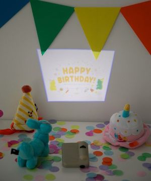 반려동물 축하 파티 미니 빔 프로젝터 (3 type)